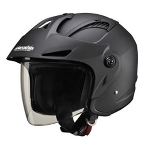 M-385 ツバ付ジェットヘルメット マットブラック フリーサイズ (M-385 
