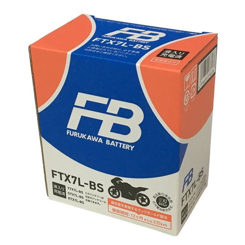 FTX7L-BS （YTX7L-BS 互換）(液入充電済) (FTX7L-BS) 古河電池 バイク 