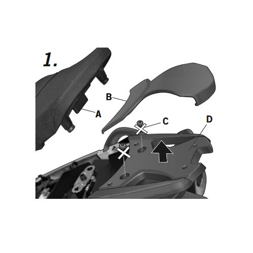 サイドバックフィッティングキット VSTROM 650 '12 (S0VS62SF) SHAD