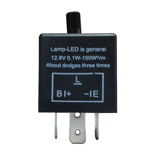 LEDウィンカー専用フラッシャーリレー 3ピン式 調整式(ブラック