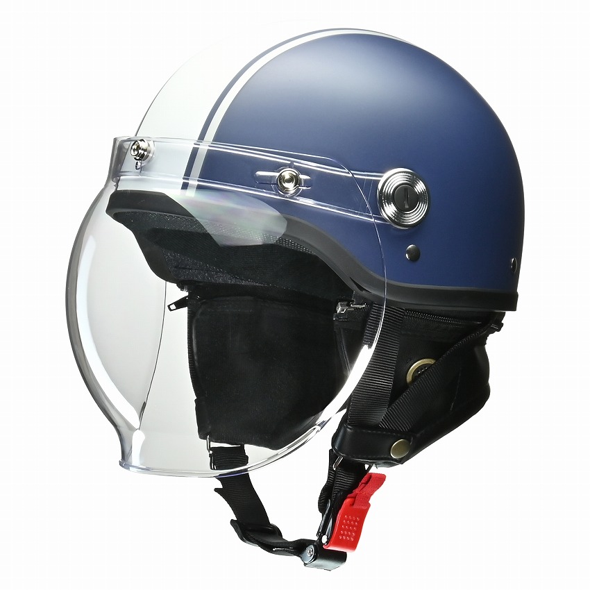 CROSS CR-760 ハーフヘルメット マットネイビー×ホワイト フリー 