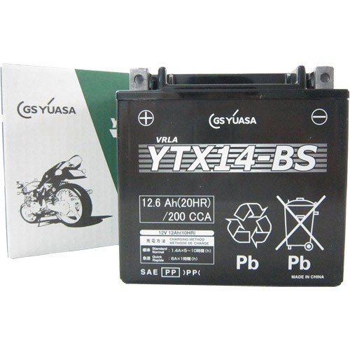 1個売り】YTX14-BS (YTX14-BS) GSユアサ バイクパーツの通販はカスタムジャパンへ